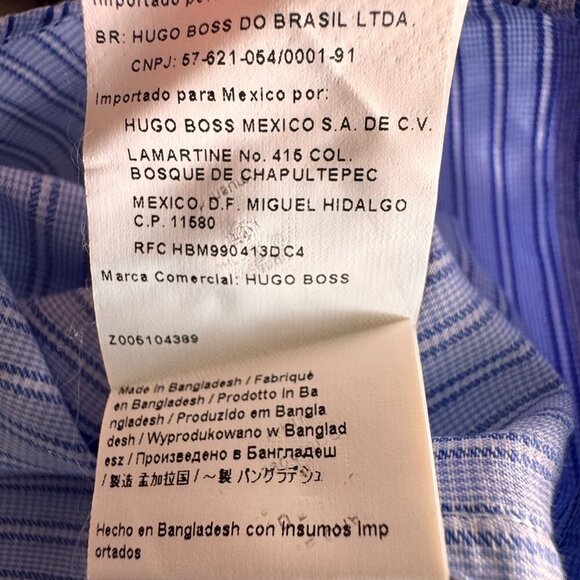 Hugo Boss Regular Fit Striped Cotton Long Sleeve Dress Shirt - Picture 7 of 8